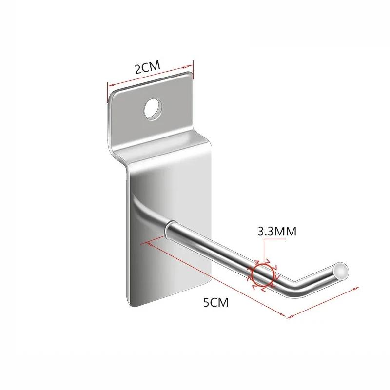 1-100PCS Slat Wall Hooks Heavy Duty Utility Hooks Grid Metal Slat Shelves Sorting Garage Storage Organizers Clothes Rack Display