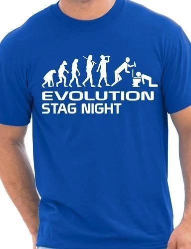 

Evolution Of Stag Night Party Stag Married Hen Mens T-Shirt Size S-XXL 2XL
