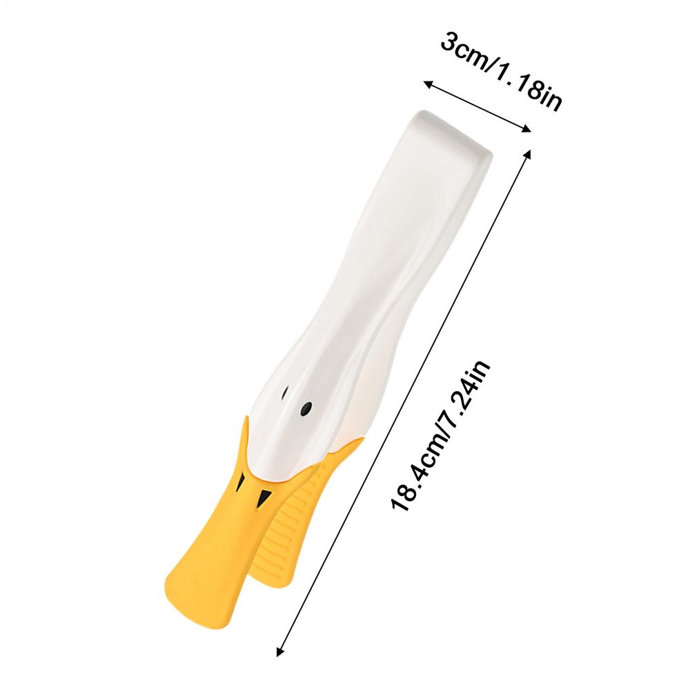 

Силиконовые кухонные щипцы Дизайн утиный клюв Жаростойкие силиконовые щипцы Нескользящая ручка Лопатка для мяса Для барбекю, жарки, барбекю белый