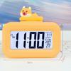 Alarm Clock with Backlight Power Saving Timing Function One Click Snooze Pink Strawberry Design Desktop Electric Digital Clock for Learning
