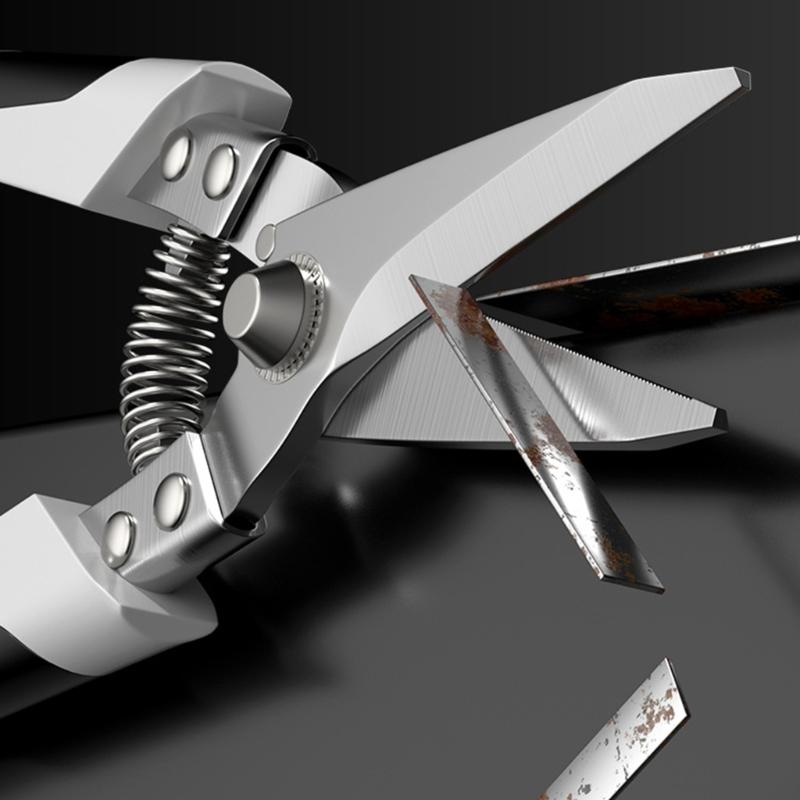 Professional Industrial Shears:Stainless Steel Scissors Tin Snips for Metal Sheet PVC Pipe Cutting Iron Plates