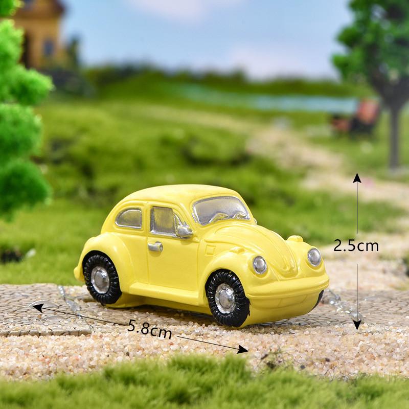 

Смола Очаровательный Сделай сам Крошечный Набор Транспортных средств Антикварный Автомобиль Мотоцикл Самолет Автобус Жук Yellow Beetle