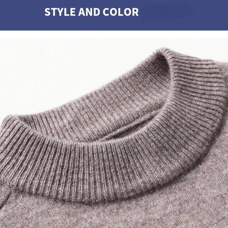 Herbst und Winter Herrenpullover mit halbhohem Kragen, leuchtender Hemdpullover, neuer Herrenpullover von Tide