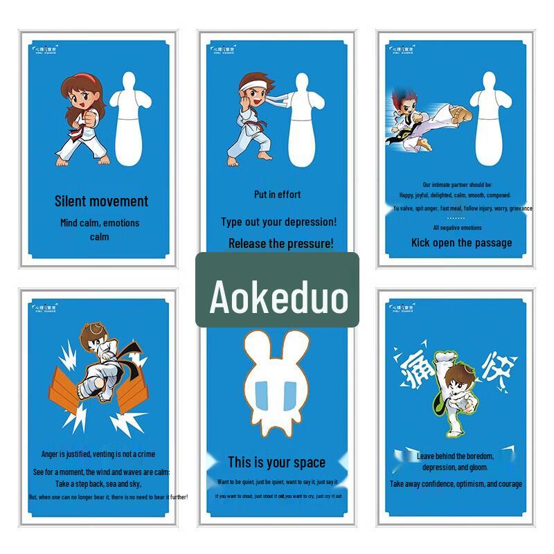 Aokedu Psychological Counseling PVC Hanging Picture Set