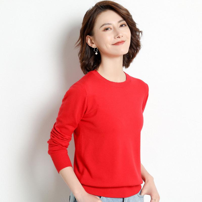 MRMT 2022 Brand New Womens Sweaters Bottoms Ladys Women Sweater Thin Long-Sleeved O-Neck Wool Woman Sweaters Knit Pullover