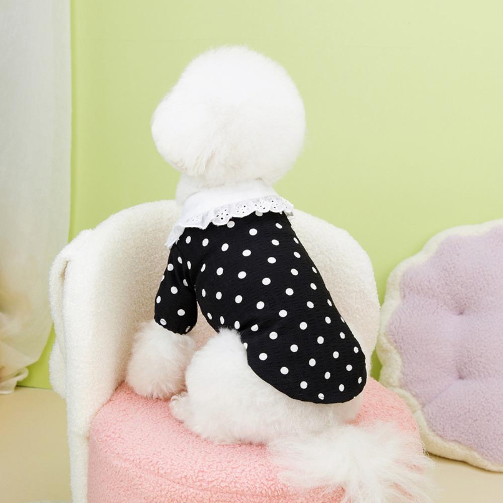 

Fashion Pet Summer Skirt Cute Cat Dress Comfortable Dog Polka Dot Vest Spring XL чёрный