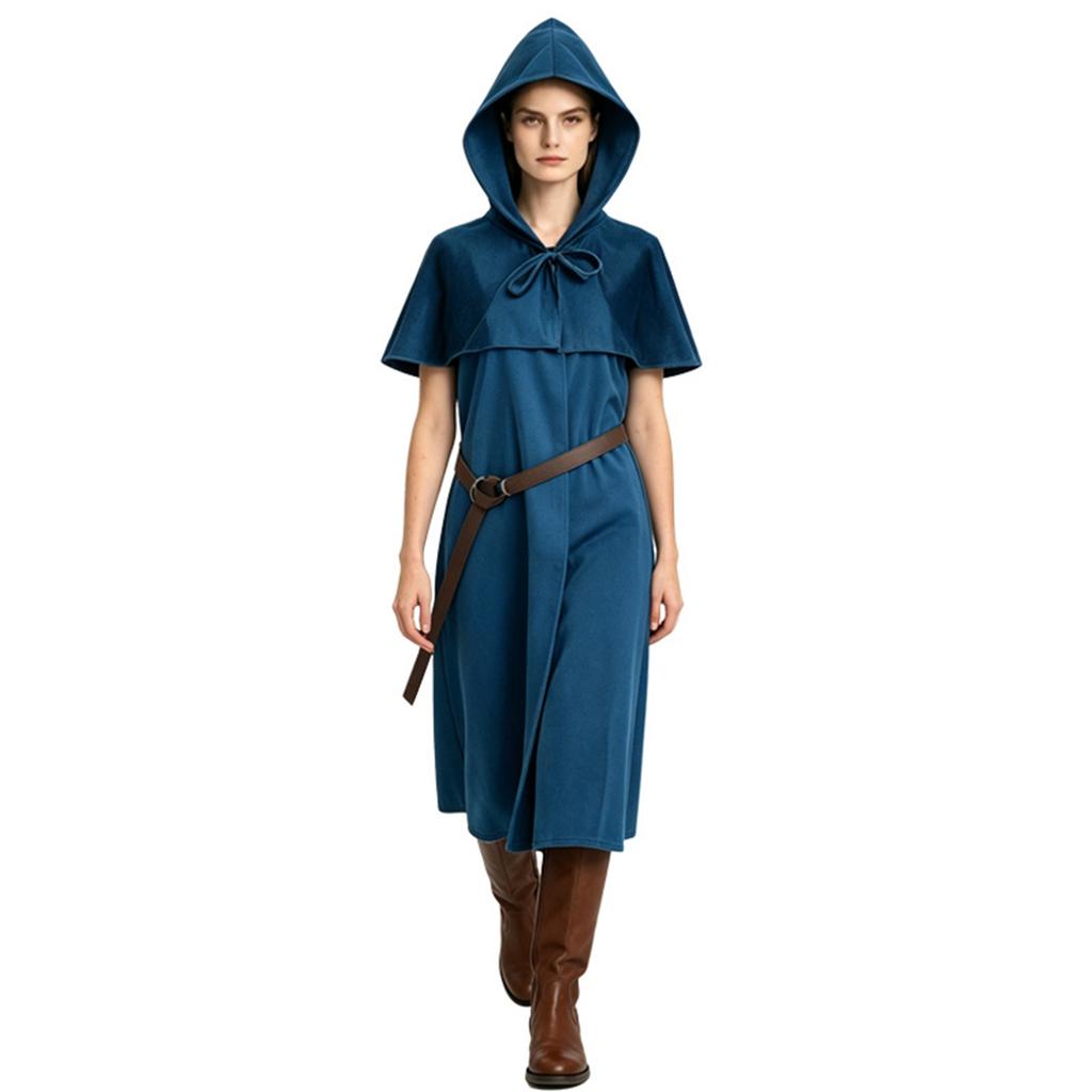 Hooded Cloak Robe for Costume Stage Performance