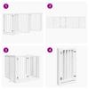 6 Piece Foldable White Dog Gate 300 cm Poplar Wood