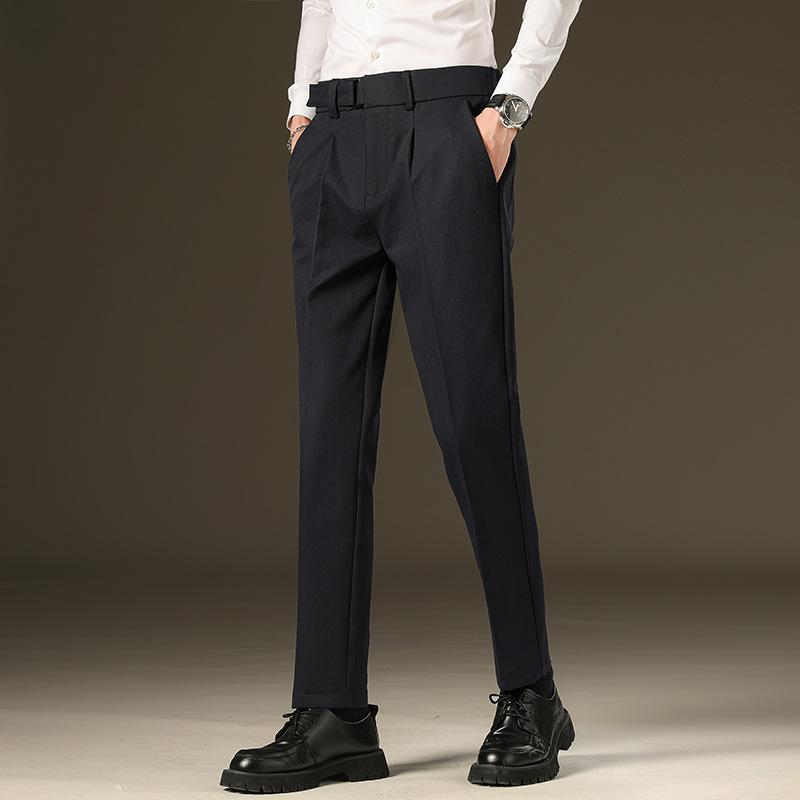 Light luxury men's casual small trousers autumn new elastic elastic waist young men's trousers