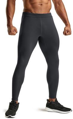 Calças de Corrida Tesla Masculinas, Quentes, Elásticas, Roupa de Compressão para Ciclismo, Material de Lã, Zíperes nos Tornozelos, Bolso Traseiro, Outono/Inverno, YUL80-CHC_3XL