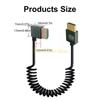B03C High Performances HDMIcompatible Male to Male Coiled Cable 8K@60Hz Stretchable for Camera