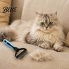 Dematting Comb for Dogs And Cats Double-Sided Pet Grooming Brush Stainless Steel Cat Undercoat Rake with Dog Brush Thick Fur Non-Slip Handle