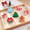 Strong Grip Hair Claw Christmas Themed Hair Clip Christmas Tree Gingerbread Man Snowflake Pattern