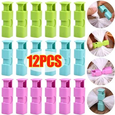 10Pcs Food Sealing Clips Reusable Bread Storage Bag Clip for Snack Wrap Bags Spring Clamp Kitchen Gadgets Sealing Clamps