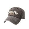 Washed old baseball cap women's retro letter embroidered sunscreen cap men's soft top sun hat