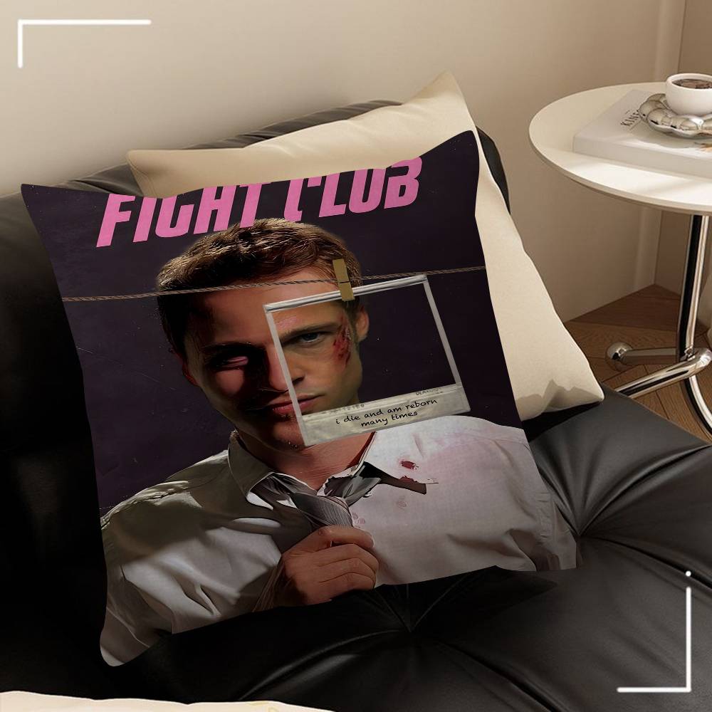 Movie Fight Club Brad Pitt Boxing Personalized Pillow Cover Kids Bedroom Wild Party Decor Pillowcase Kid Birthday Shower Gift