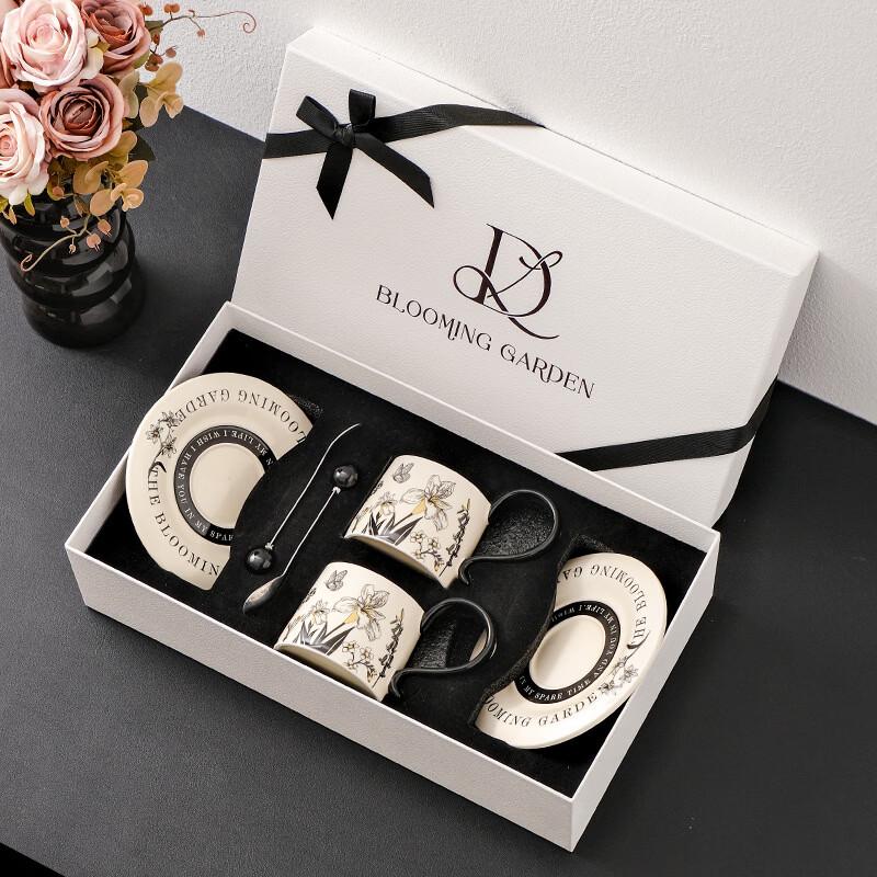 Yicheng Ceramic Coffee Cup and Saucer Gift Set