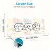Usagi Print  Cushion Non-slip Laptop Tablet Big Mousepad XXL Mat Mini PC Playmat With Lock edge