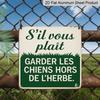 2D Flat 1pc - 2D Flat Signboard, Fun Warning Sign, No Dogs Allowed To Walk On The Lawn Sign, Retro Aluminum Sign, Courtyard Wall Art, No Dogs Allowed