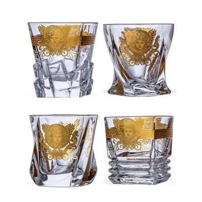 Bemaltes Goldglas Whisky Medusenkopf Weinglas Tasse Ausländisches Weinglas Multifunktions-Bierglas Wasserglas