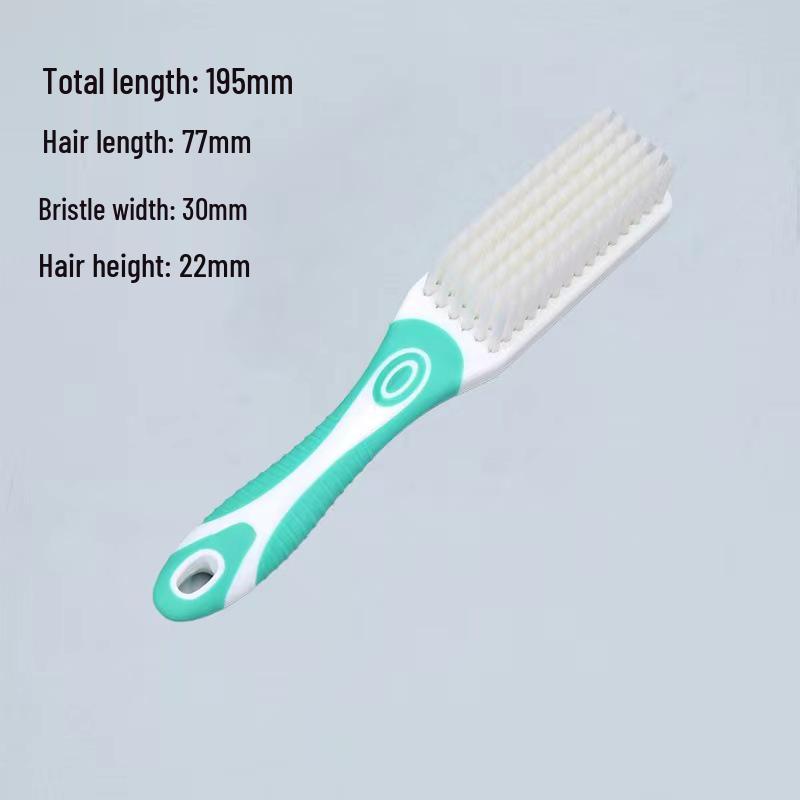 Long-handled soft bristle shoe and laundry brush - gentle, multi-functional, and effective for cleaning shoes and clothes.