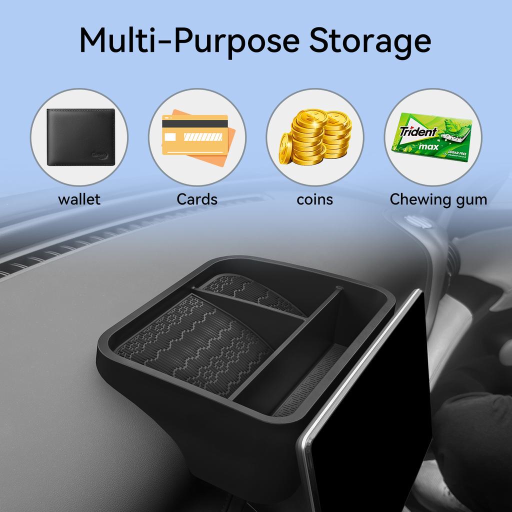 for BYD ATTO3 ATTO 3 YUAN PLUS 2025 2026 Car Dashboard Storage Tray Display Screen Rear Storage Box Tray Organizer Accessories