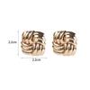 Vintage Wave Stud Earrings Zinc Zinc Alloy Twisted Earrings Trendy Ear Studs  Party
