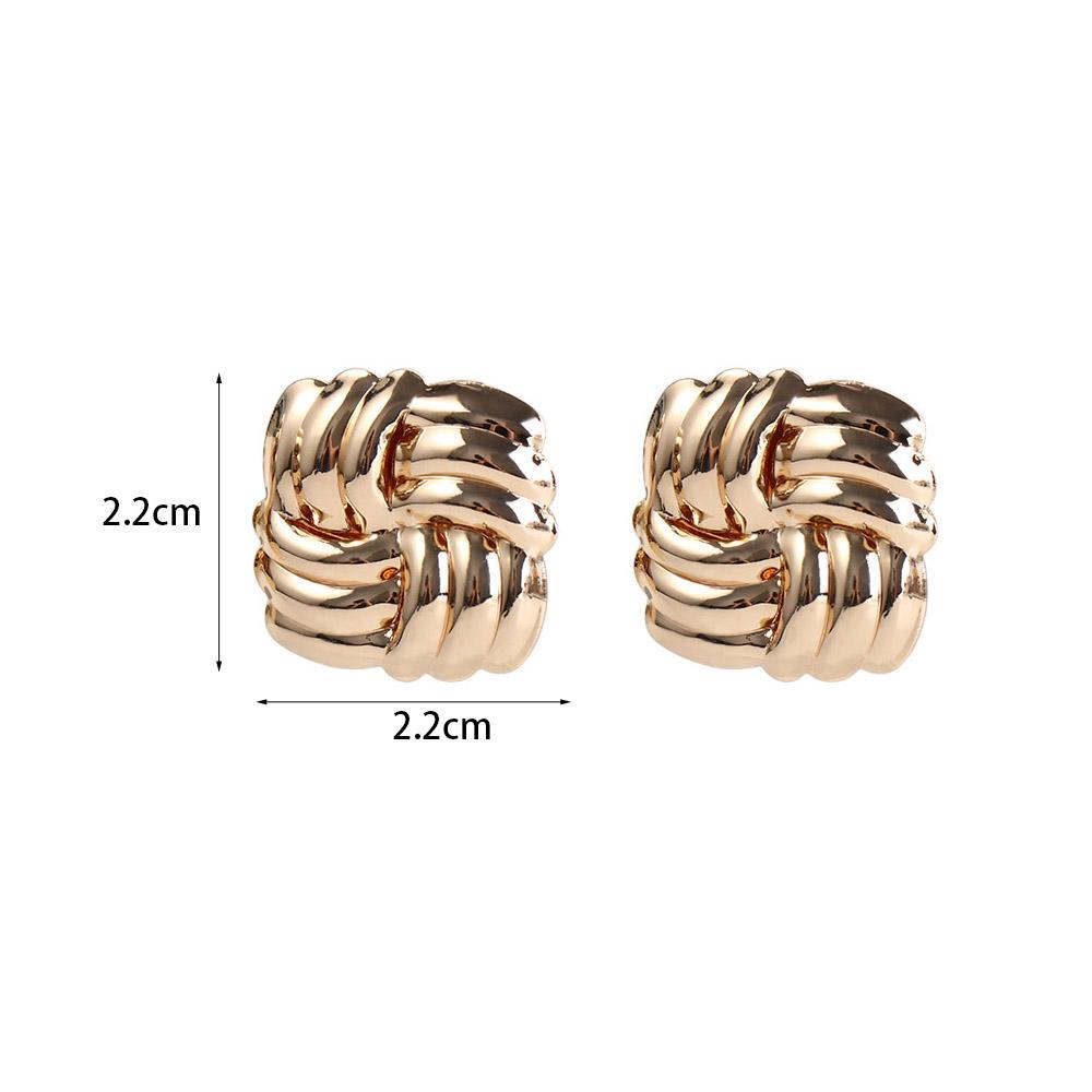 Vintage Wave Stud Earrings Zinc Zinc Alloy Twisted Earrings Trendy Ear Studs  Party