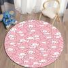 This My Melody Cartoon Round Rug Can Be Used To Decorate Living Rooms, Bedrooms, Sofas, and Playrooms; It Is A Non-slip Rug.