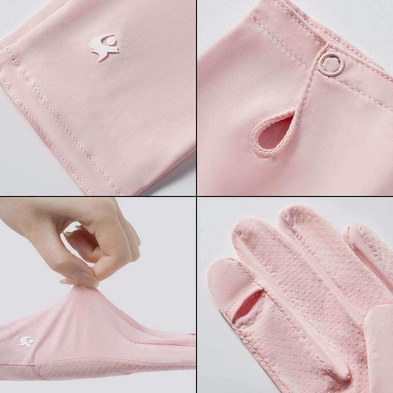 Women's Ice Silk Sun Protection Gloves - Lightweight, Breathable, Anti-Slip, UV Shield for Summer Cycling.