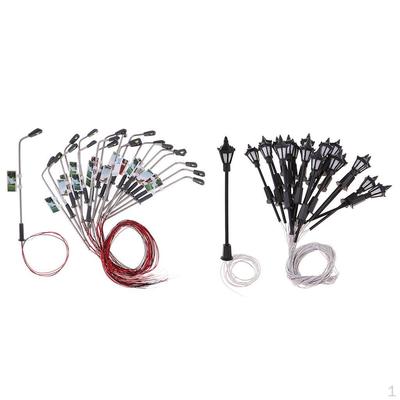 40 szt. Mini miniaturowe lampy kolejowe LED HO :100