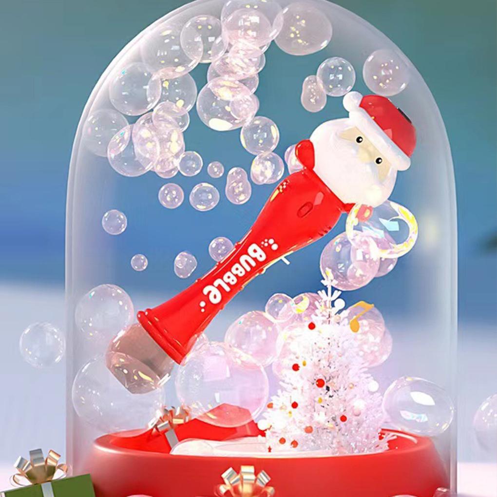 Christmas Lighting Automatic With Santa Wand Music And Lights Automatic Bubble Maker