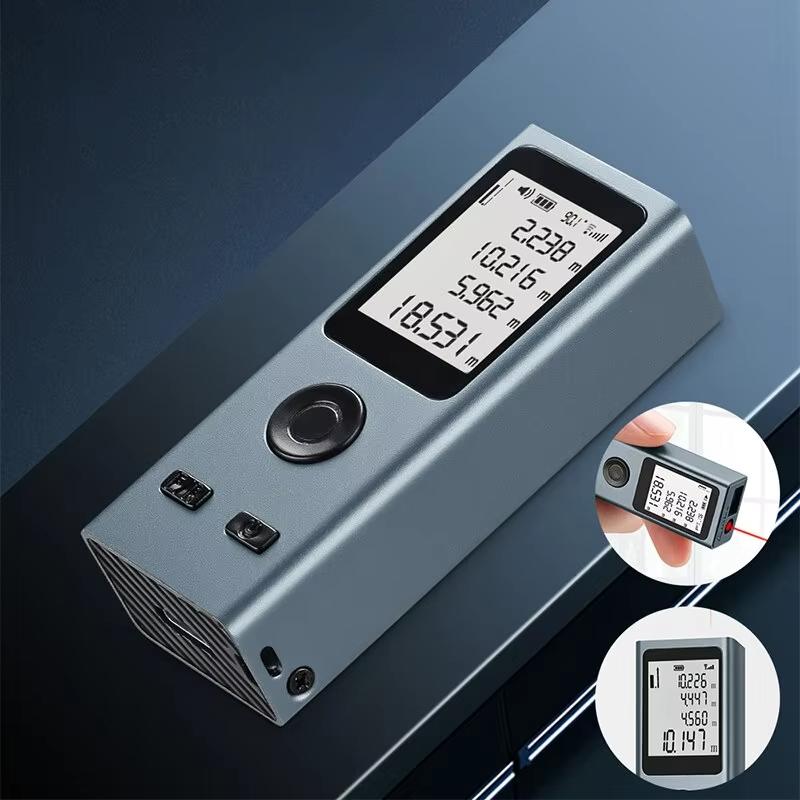 30M Mini Laser Distance Meter USB Rechargeable Infrared Range Finder Digital Laser Tape Measure for Building Measurement & Home
