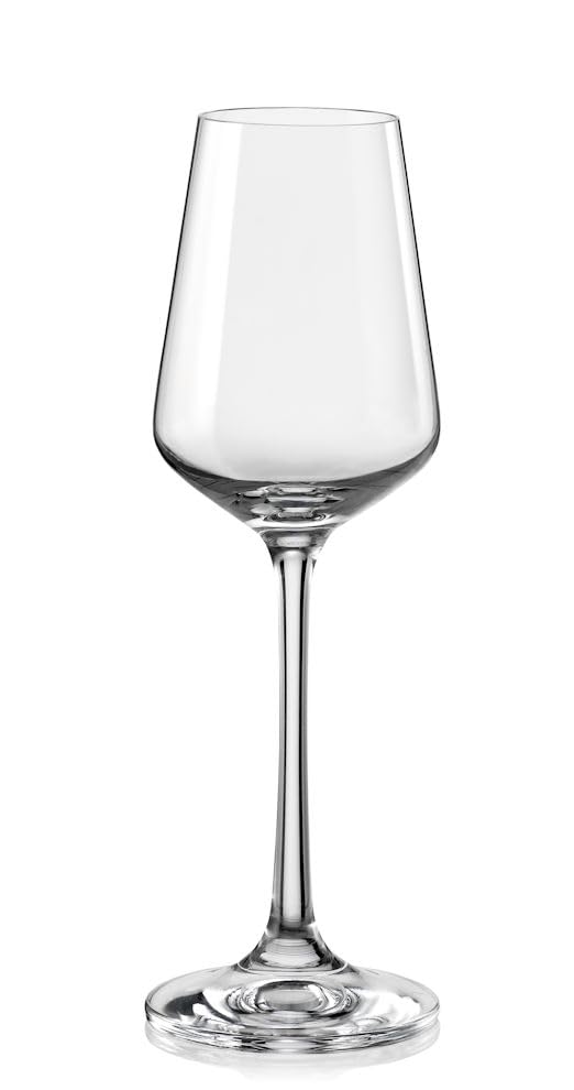 Bohemian Glass SANDRA Glass, Liqueur and Chilled Sake Glasses, Set of 6, 65ml, Dishwasher Safe, Crystallex, 40728-65-6