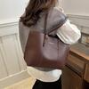 Women's Bag Large Capacity Soft Leather Tote Bags Casual Versatile Shoulder Handbag Winter Versatile Commute Bag