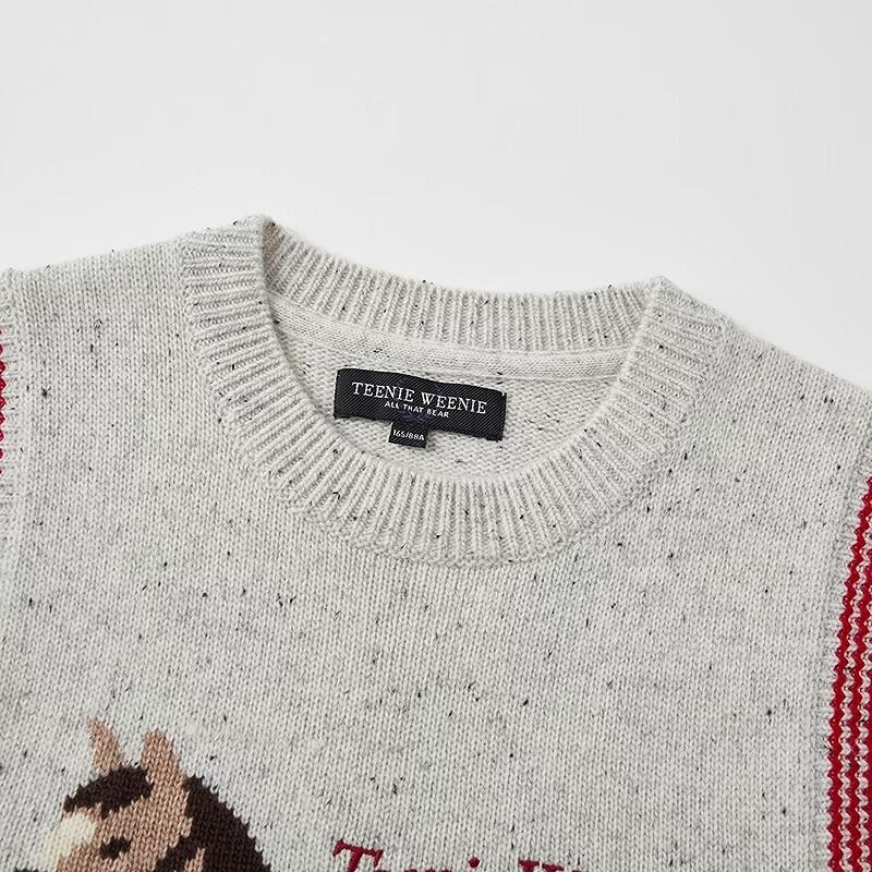 Teenie Weenie Women's Bear Letter Sleeveless Knitted Top