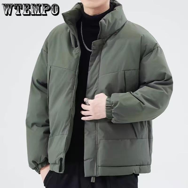 Simple Men's Cotton-padded Jacket Autumn and Winter Casual Cotton Jacket Versatile Bread Jacket Warm Cotton-padded Coat