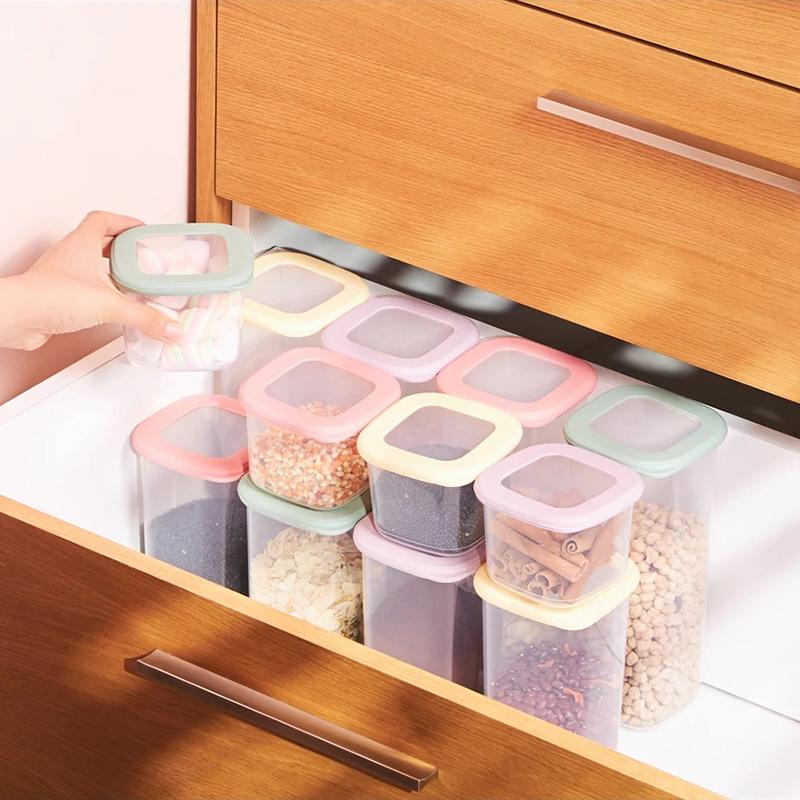 12 Piece Airtight Food Storage Container Set – Transparent BPA-Free Pantry Organizer, Stackable Leakproof Snack Jars for Kitchen