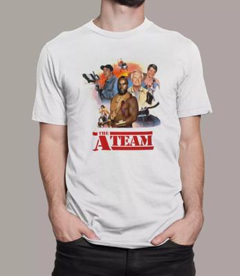 T-SHIRT THE A TEAM MR T TV SERIE RETRO FILM ANNI '80 ADULTI UNISEX TAGLIA S 5XL