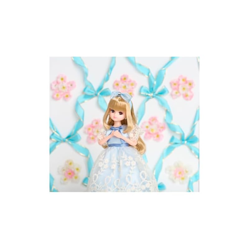 Takara Tomy Licca-chan Doll LD-09 Classical Blue Ribbon Dress-up Pretend Play Toy (Ages 3 and up)