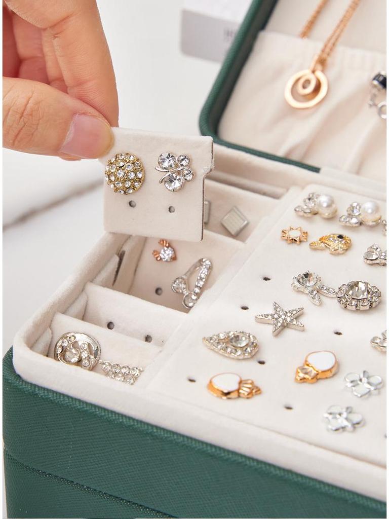 Multilayer Jewelry Storage Box for Necklaces, Rings, and Earrings