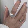 Sterling Silver Niche Design Open Ring: Korean Style, Stackable, Colorfast, Light Luxury
