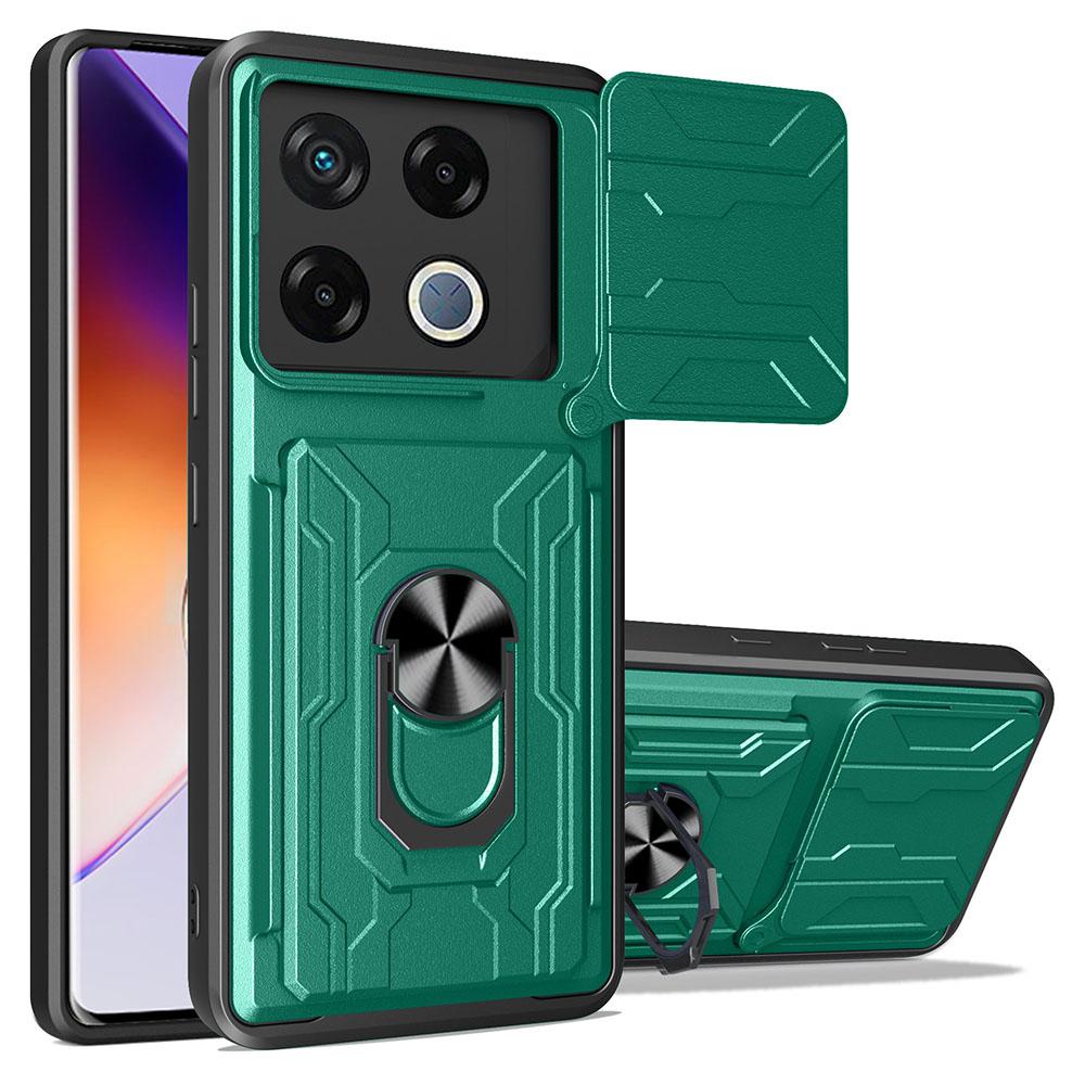 For Infinix GT 20 Pro 5G Case PC+TPU Kickstand Phone Back Cover with Camera Slider