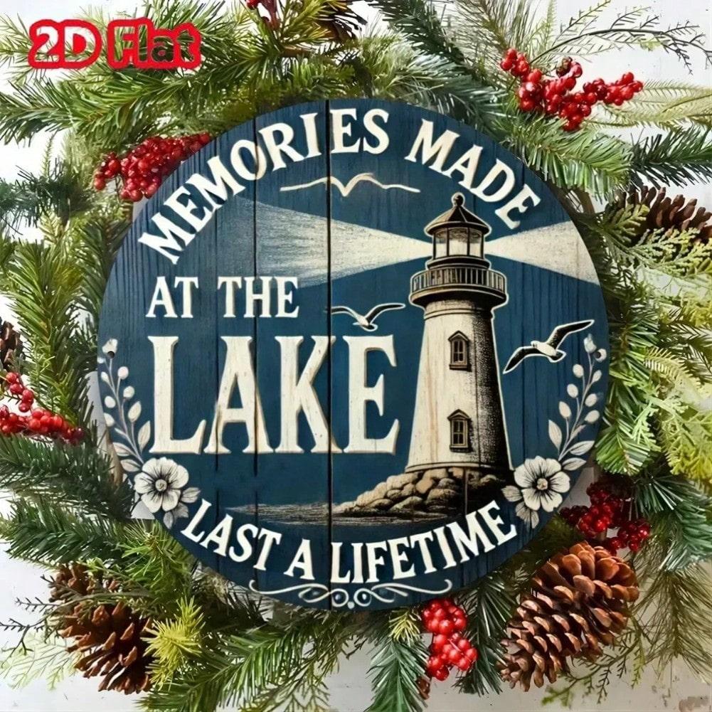 Vintage Nautical Metal Wall Art Lighthouse Decor For Home Cafe 20x20