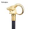 Golden Goat Sheep Animal Walking Stick Decorative Cospaly Vintage Party Fashionable Walking Cane Halloween Crosier 91cm