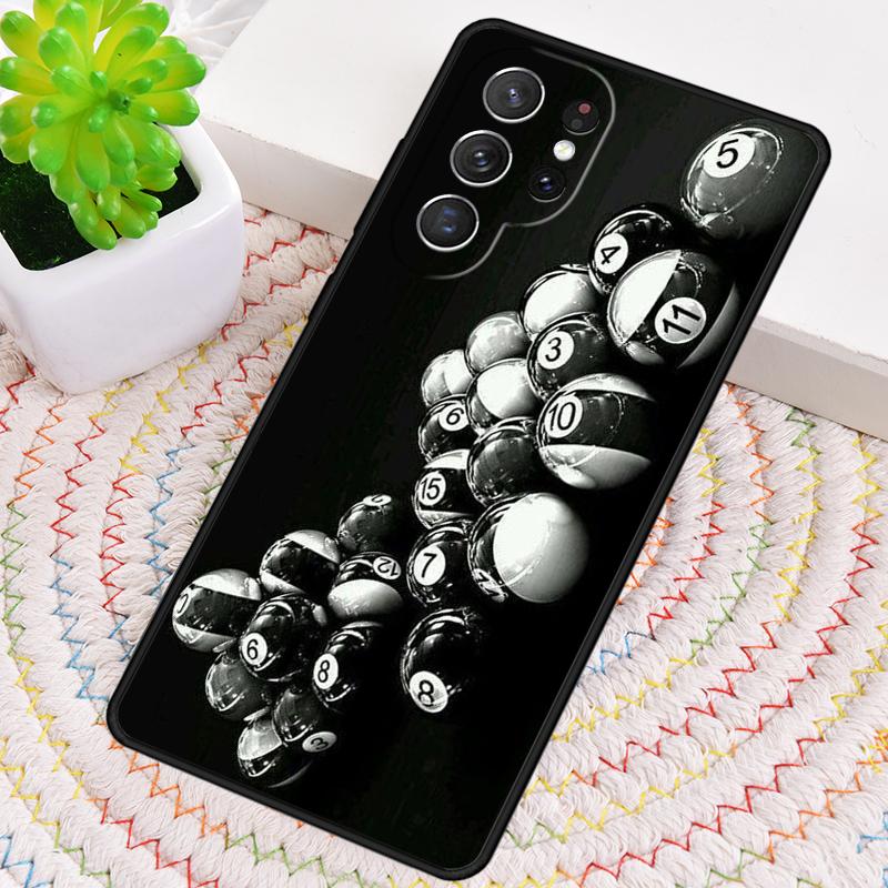 Billiards Snooker 8 Ball Phone Case for Samsung Galaxy note 10 pro S26 Ultra S23 S24 FE S25 S21 S22 PLUS shockproof Cove
