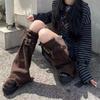 Cute Y2k Leg Warmers JK Spicy Girl Y2k Stockings Brown Retro Pile Up Socks Fall Winter
