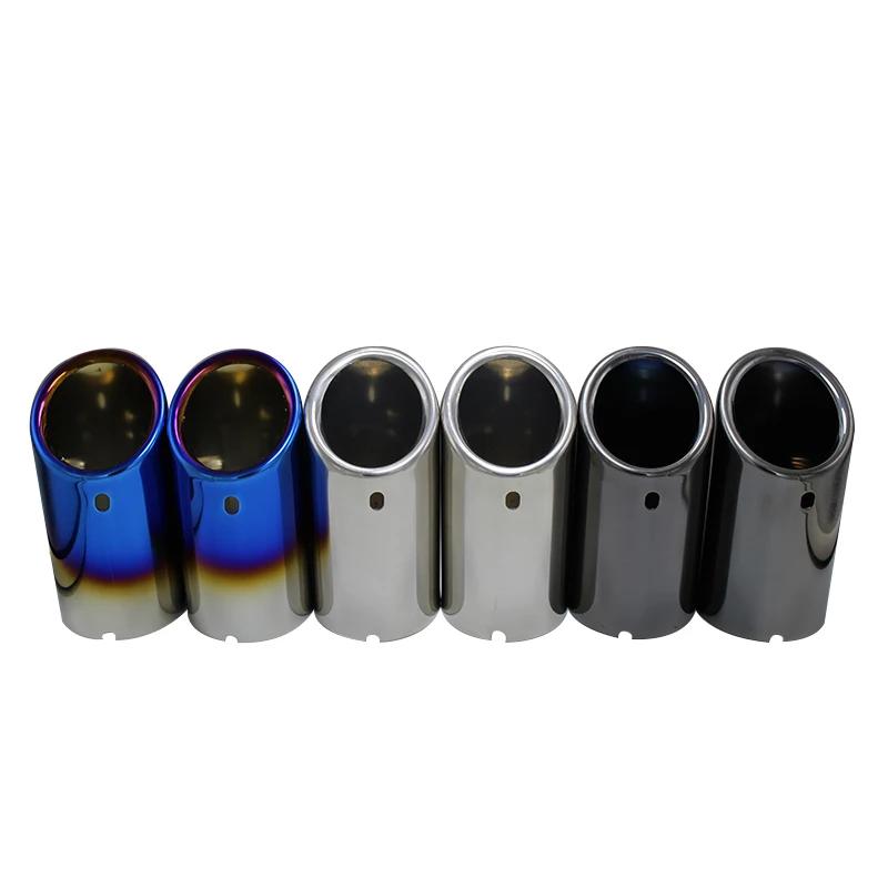 2Pcs 70mm Car Exhaust Muffler Tip Cover For BMW F30 2013-2018 E92 E90 3 Series GT 325i 328i Stainless Steel Accessories