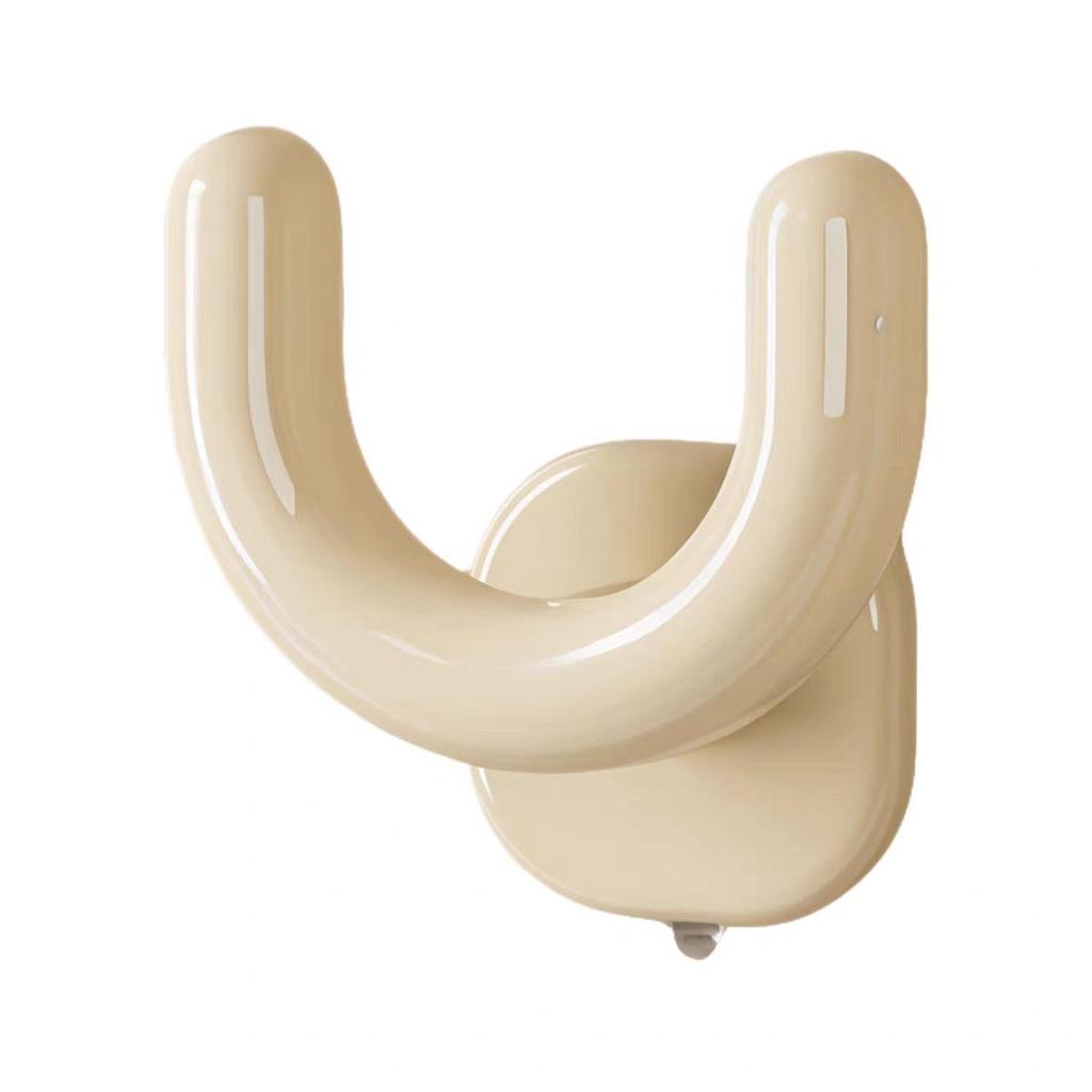 Jia Chang U-Shaped Suction Cup Bathroom Slipper Rack - No-Drill, Multi-Purpose Shoe Storage