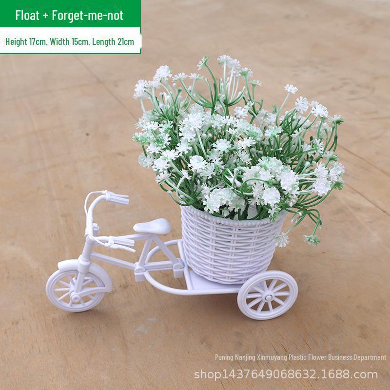 ოთახის ხელოვნური ყვავილების ნაკრები: პატარა ქოთნის ორნამენტები სახლისა და მანქანის დეკორაციისთვის